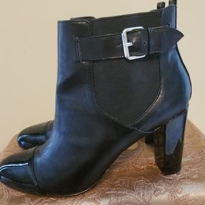 Ann Taylor Black Buckle Bootie